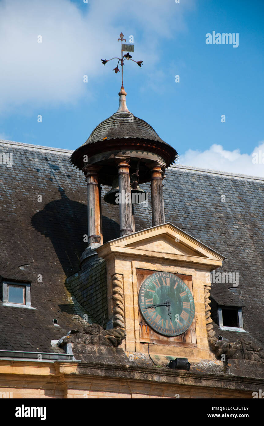 Close up di un orologio a Sarlat, Dordogne Aquitaine Francia Foto Stock