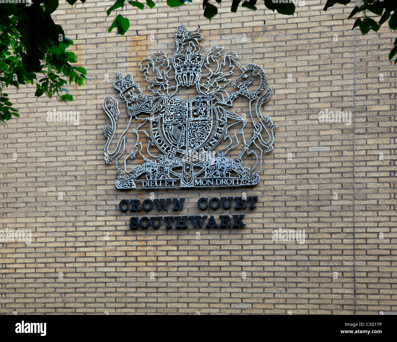 Southwark crown court segno sulla parete Foto Stock