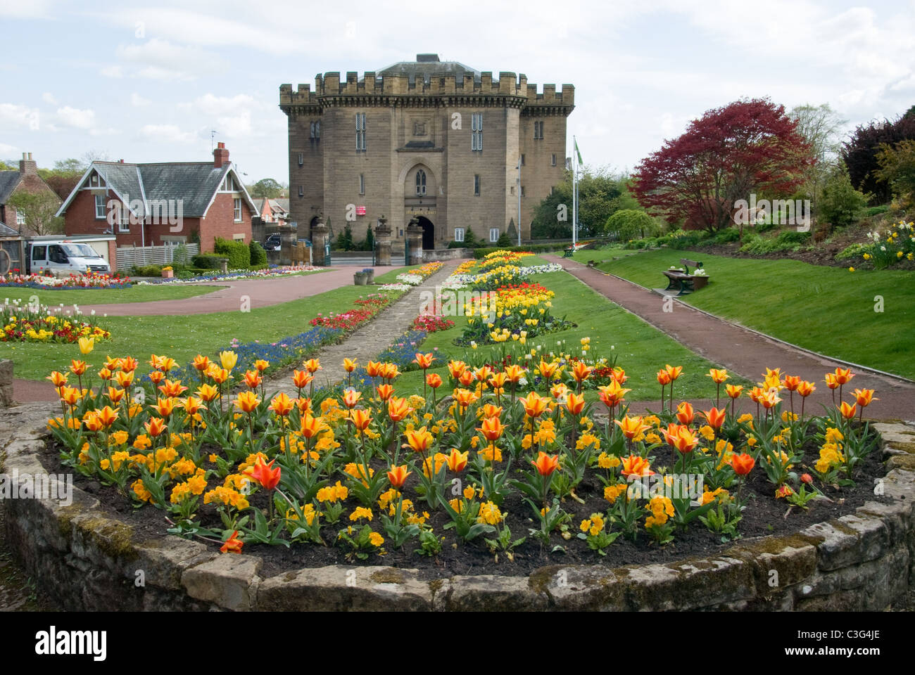 Morpeth Northumberland tribunale vecchio e situazione carceraria Foto Stock