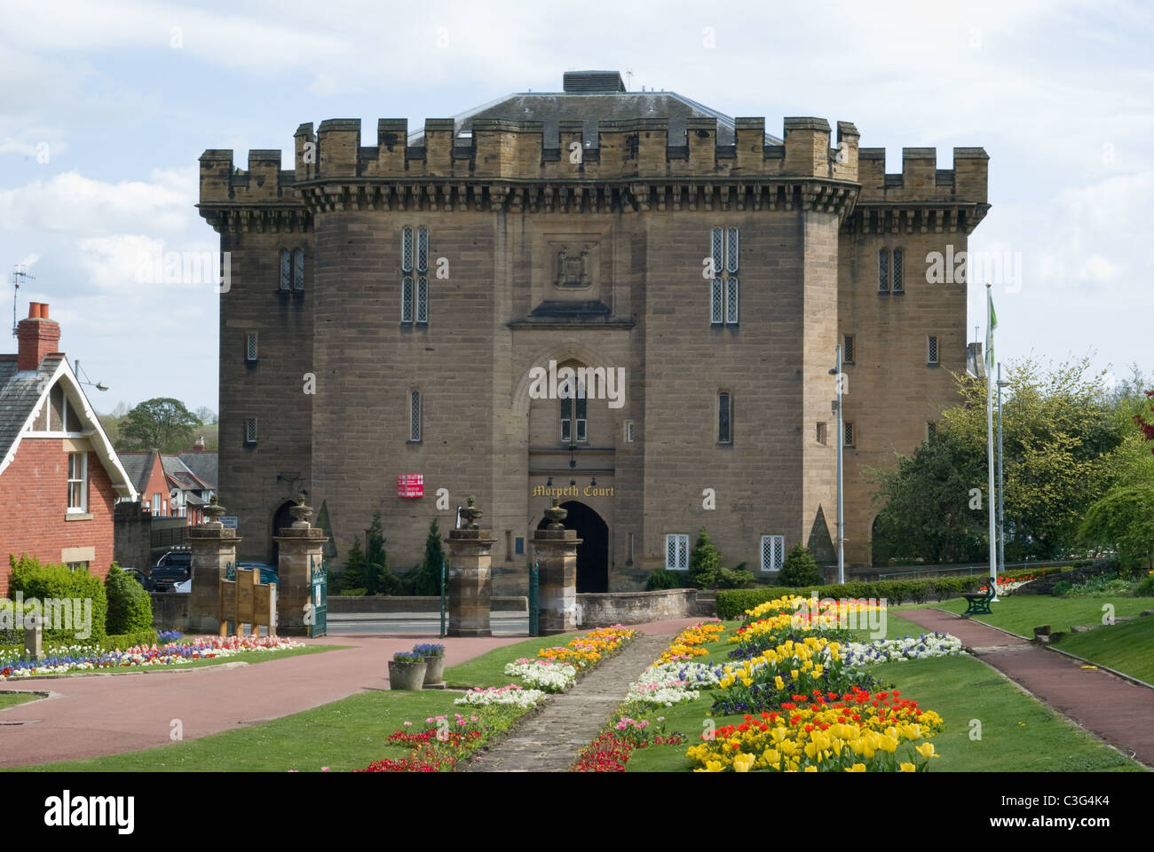 Morpeth Northumberland tribunale vecchio e situazione carceraria Foto Stock