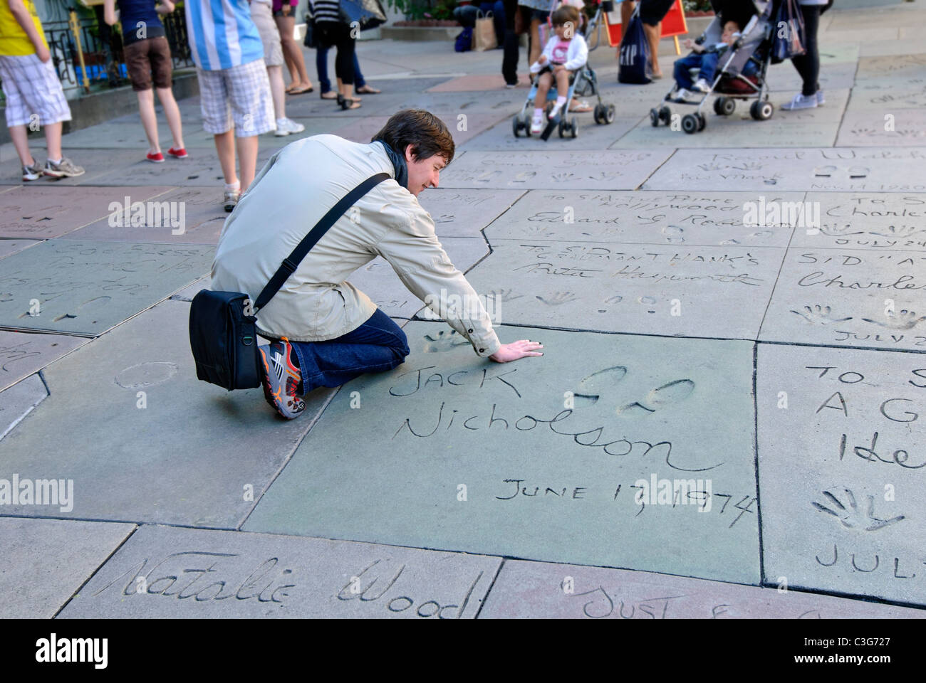 Grauman's Chinese Theatre di Hollywood, in California. Foto Stock