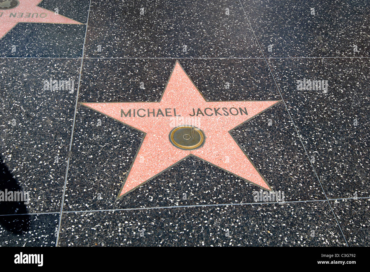 La famosa Hollywood Walk of Fame. Foto Stock