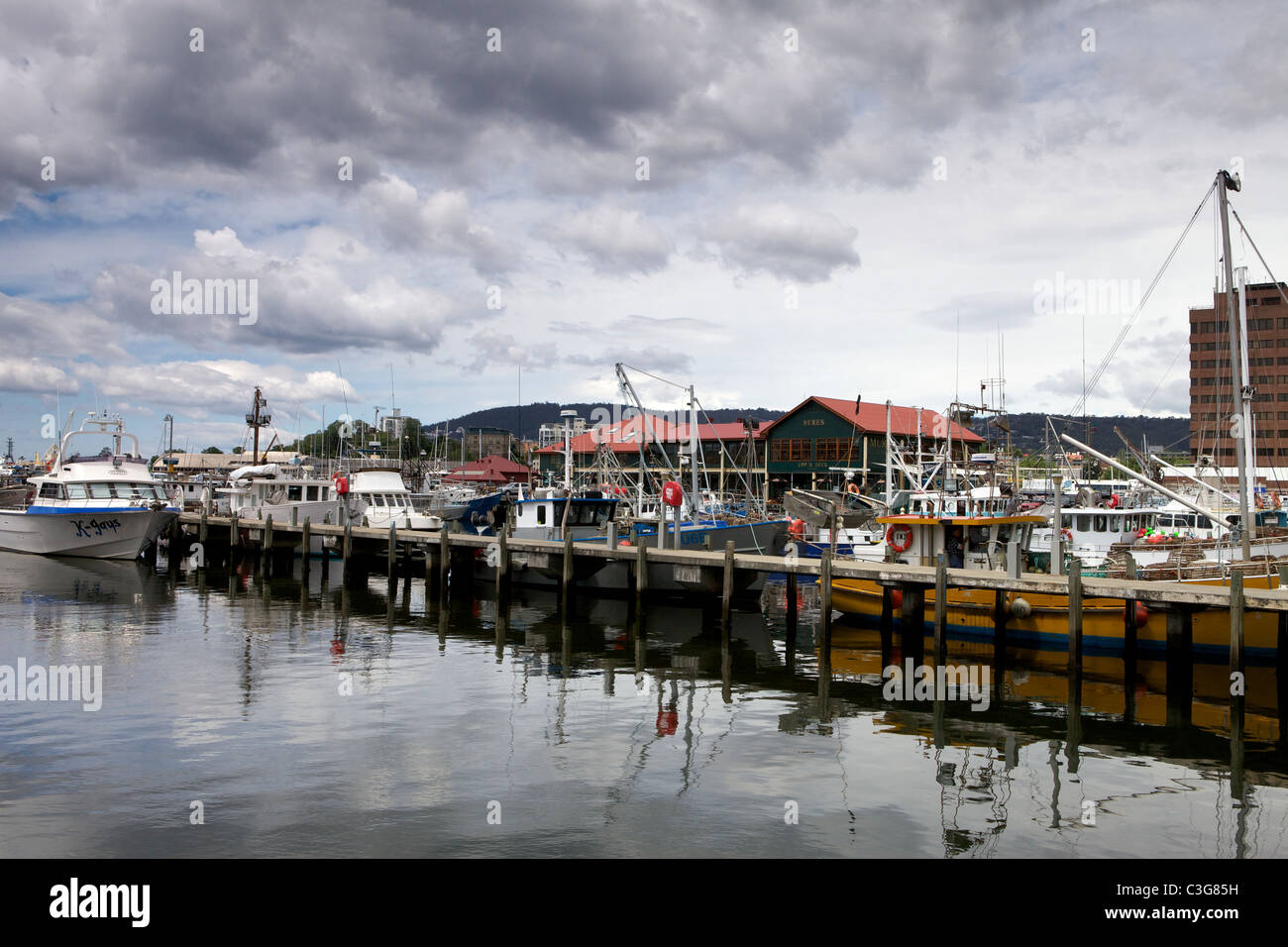 Città di Hobart in Tasmania, Australia. Inizio di estate 2010 Foto Stock