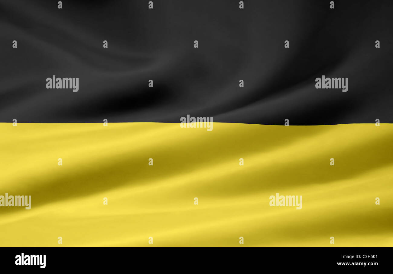 Alta risoluzione bandiera del Baden Württemberg in Germania Foto Stock