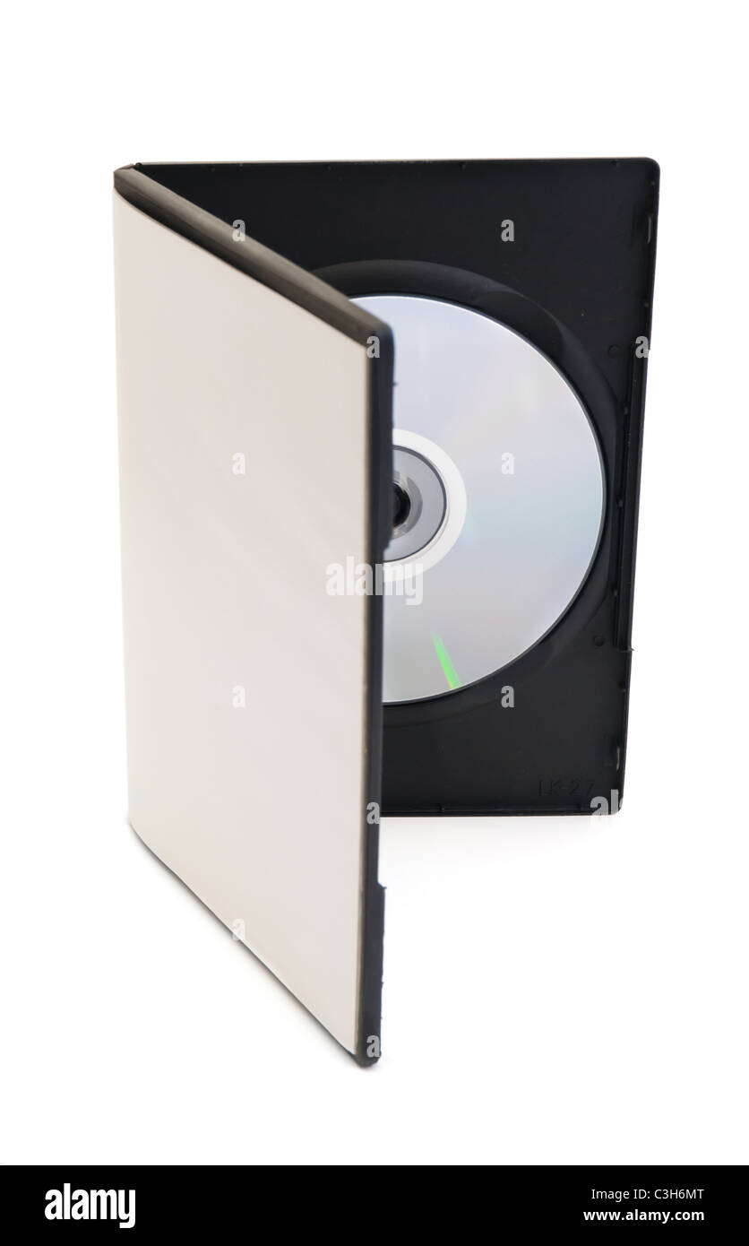 Disco e una casella vuota per il disco sono su sfondo bianco Foto Stock
