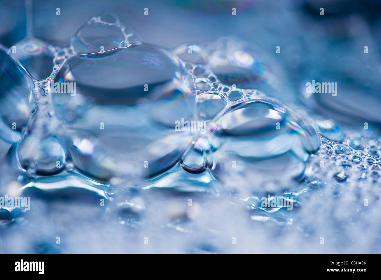 Close up di bolle di sapone Foto Stock