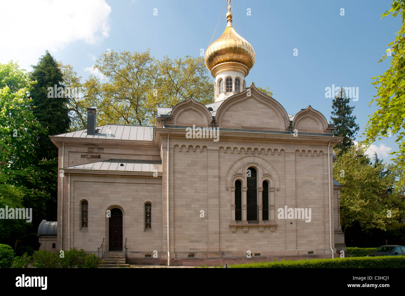 Russische Kirche, Baden-Baden, Schwarzwald, Baden-Württemberg, Deutschland Foto Stock