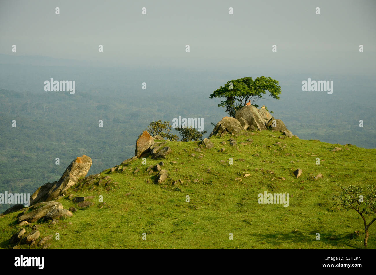 Repubblica democratica del Congo nel gennaio 2011. Vista sul Bacino del Congo e la foresta di Ituri, il più grande deserto in Africa Foto Stock