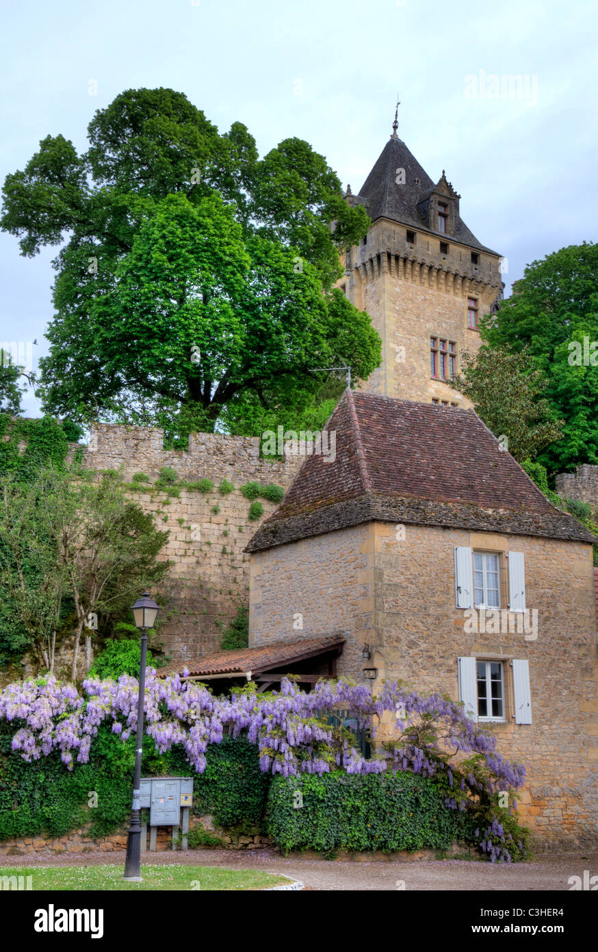 Chateau de Montfort, Dordogne Francia UE Foto Stock