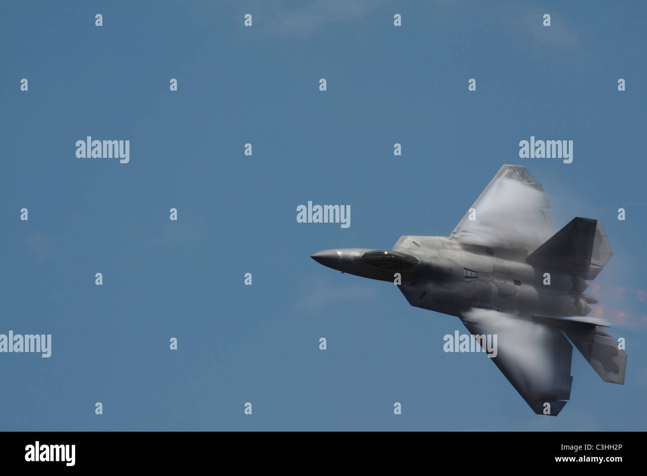 Un F-22 Raptor della United States Air Force in volo. Foto Stock