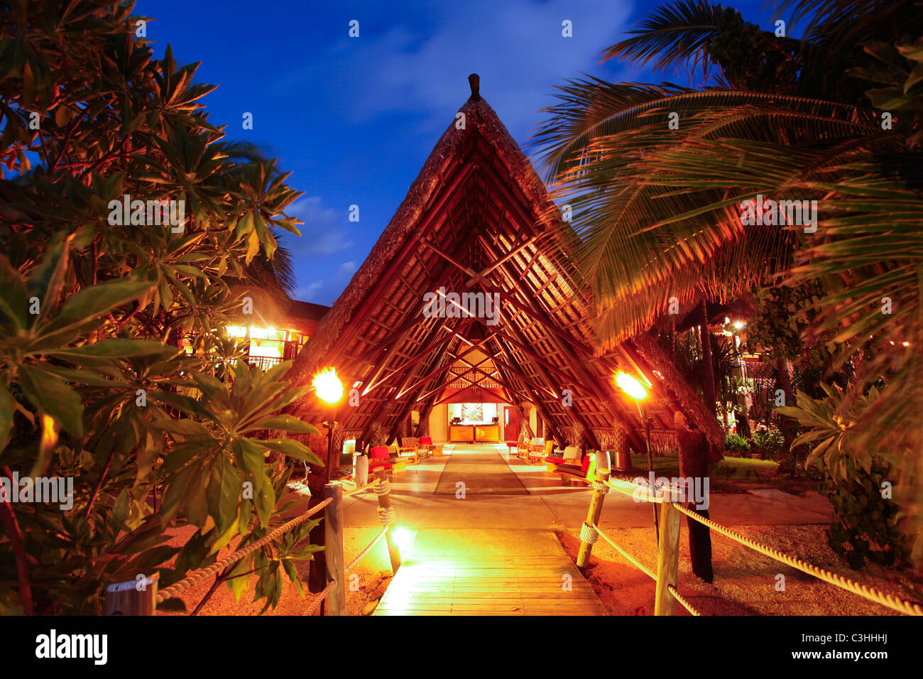 Likuliku Lagoon Resort, Malolo Island, Mamanucas, Isole Figi Foto Stock