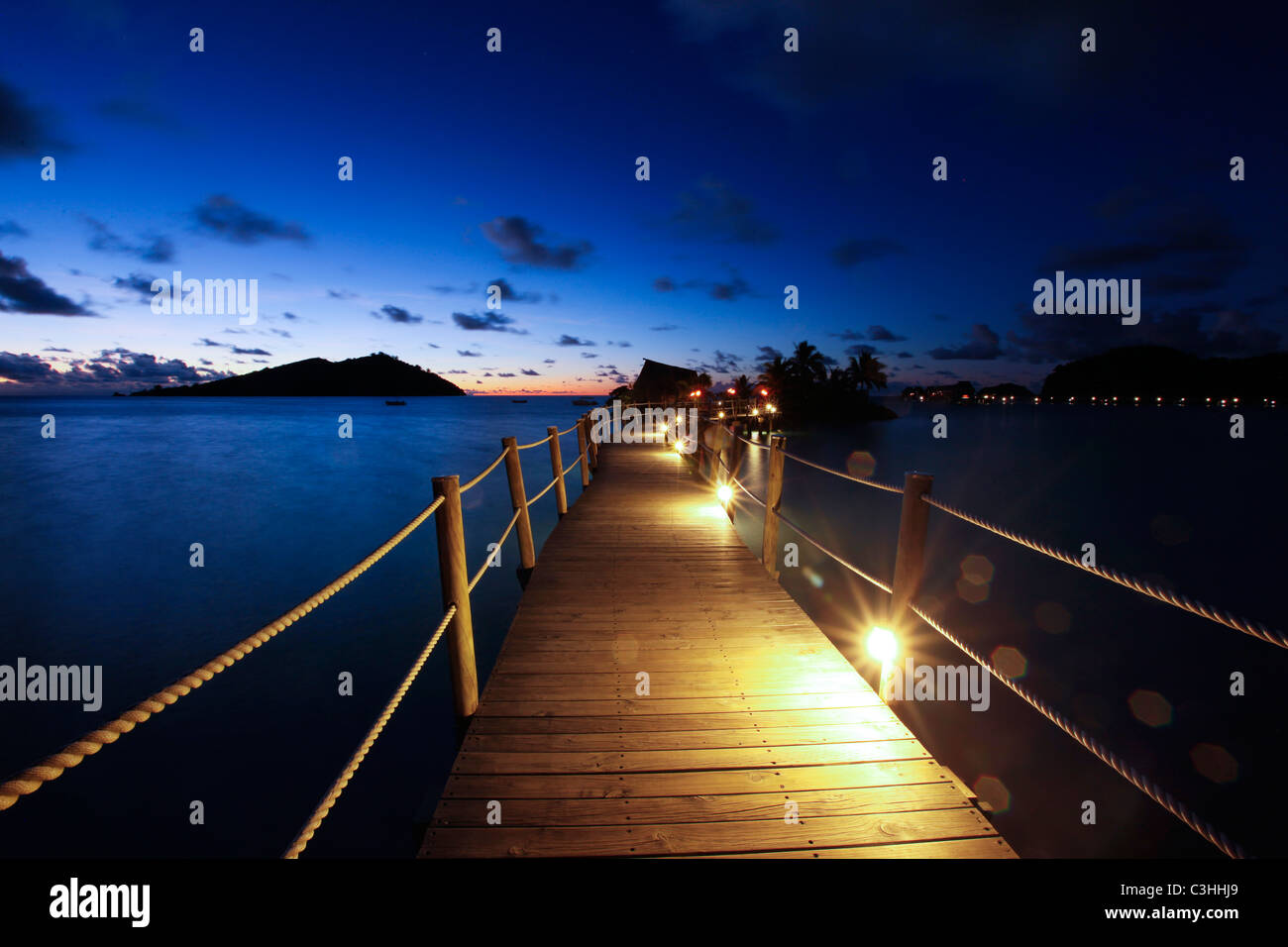 Likuliku Lagoon Resort, Malolo Island, Mamanucas, Isole Figi Foto Stock