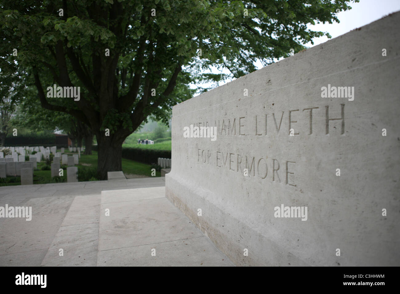 Fattoria di Essex il cimitero e il sito, Ypres, Belgio. Foto Stock