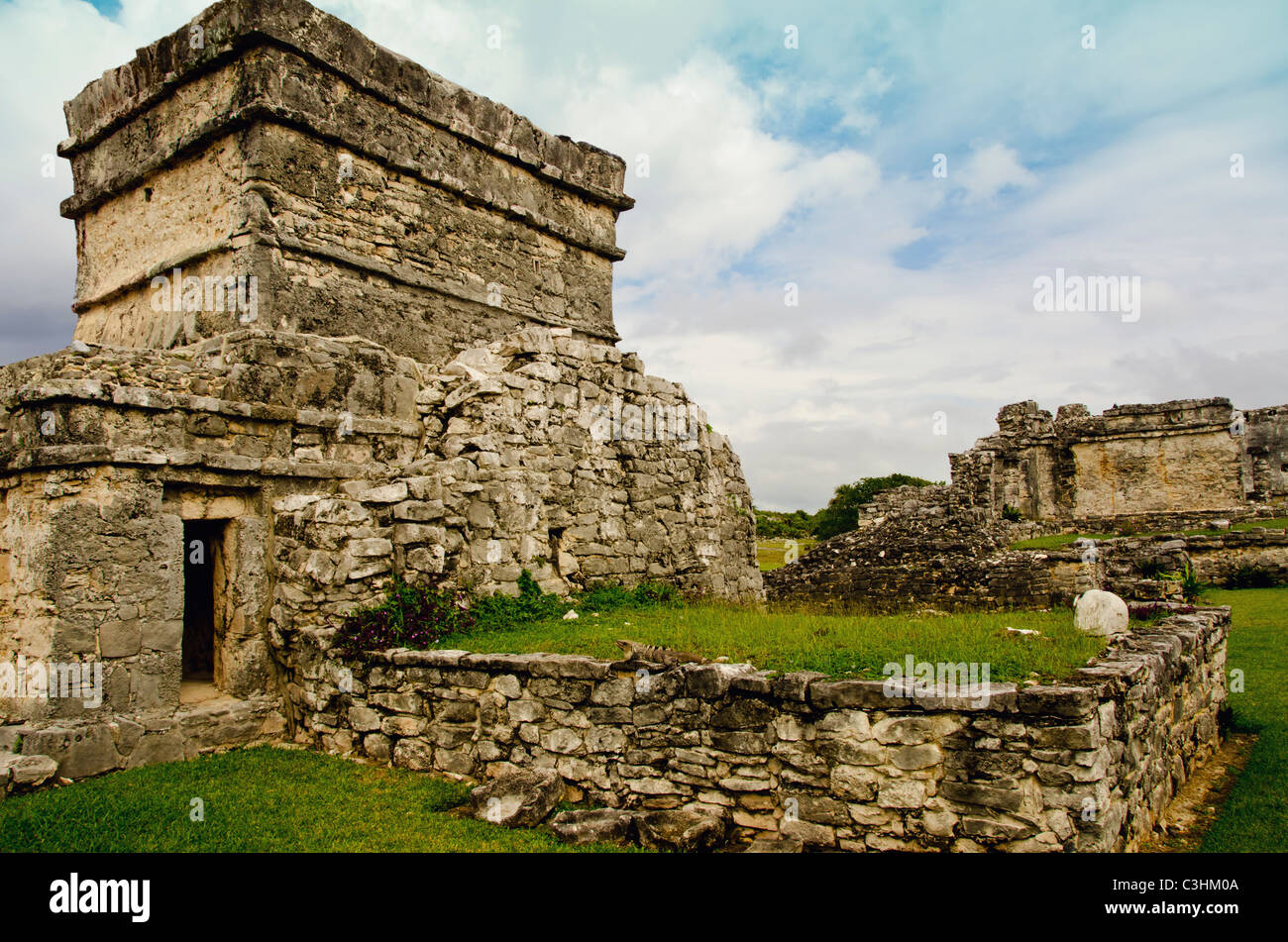 Messico, Tulum, antiche rovine Foto Stock