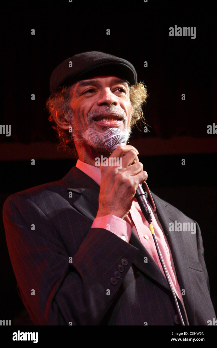 Gil Scott-Heron esegue a B.B. King Blues Club di New York City, Stati Uniti d'America - 04.11.09 Foto Stock