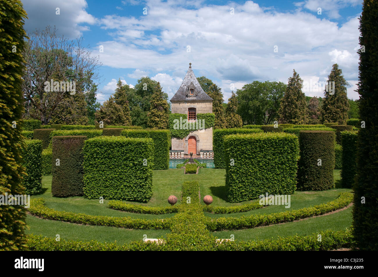 Les Jardins d'Eyrignac en Dordogne, Francia UE Foto Stock