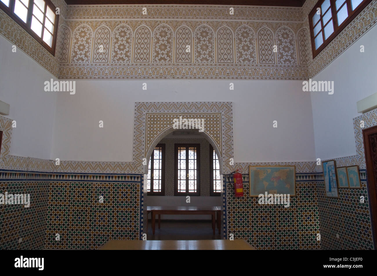 Medersa museo della scuola Medina città vecchia Salè il nord del Marocco e Africa Foto Stock