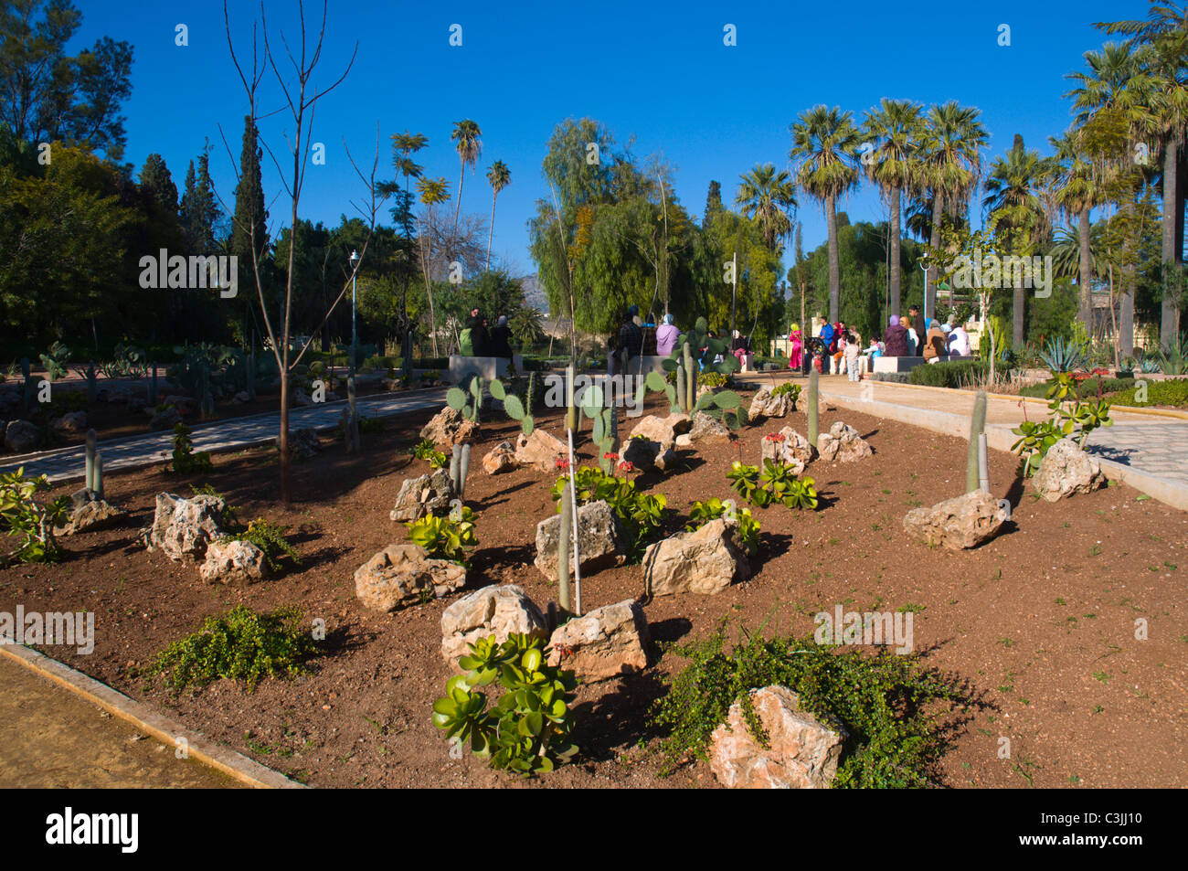 Jardin Janan Sbil park fuori Medina città vecchia Fez Marocco settentrionale Africa Foto Stock