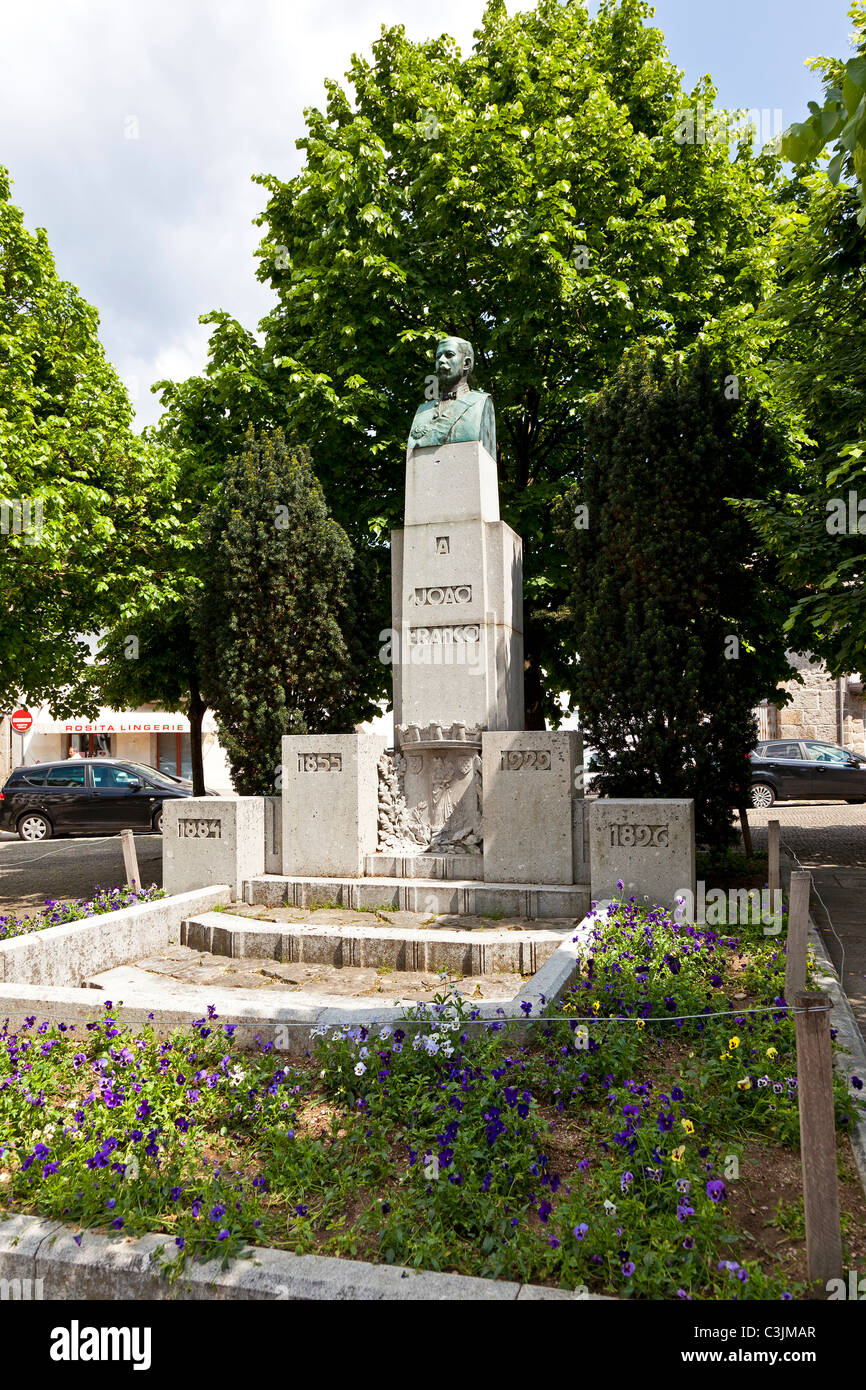 Monumento a Joao Franco in Guimaraes, Portogallo. Foto Stock