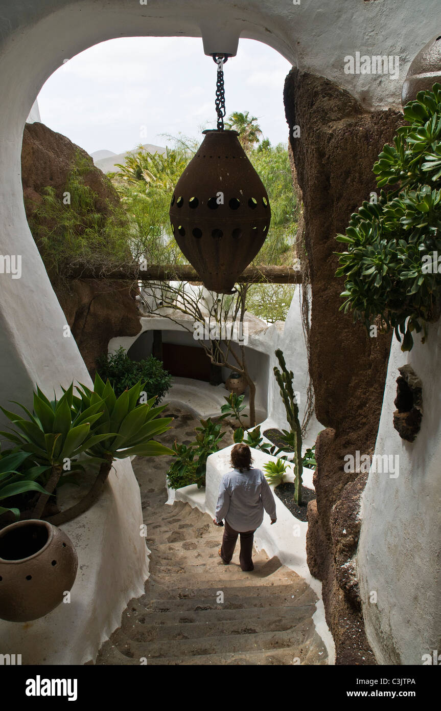 Dh Lagomar Museo Casa di Nazaret LANZAROTE Tourist Museo della donna di casa Omar Sharif Sharifs passi da giardino Foto Stock