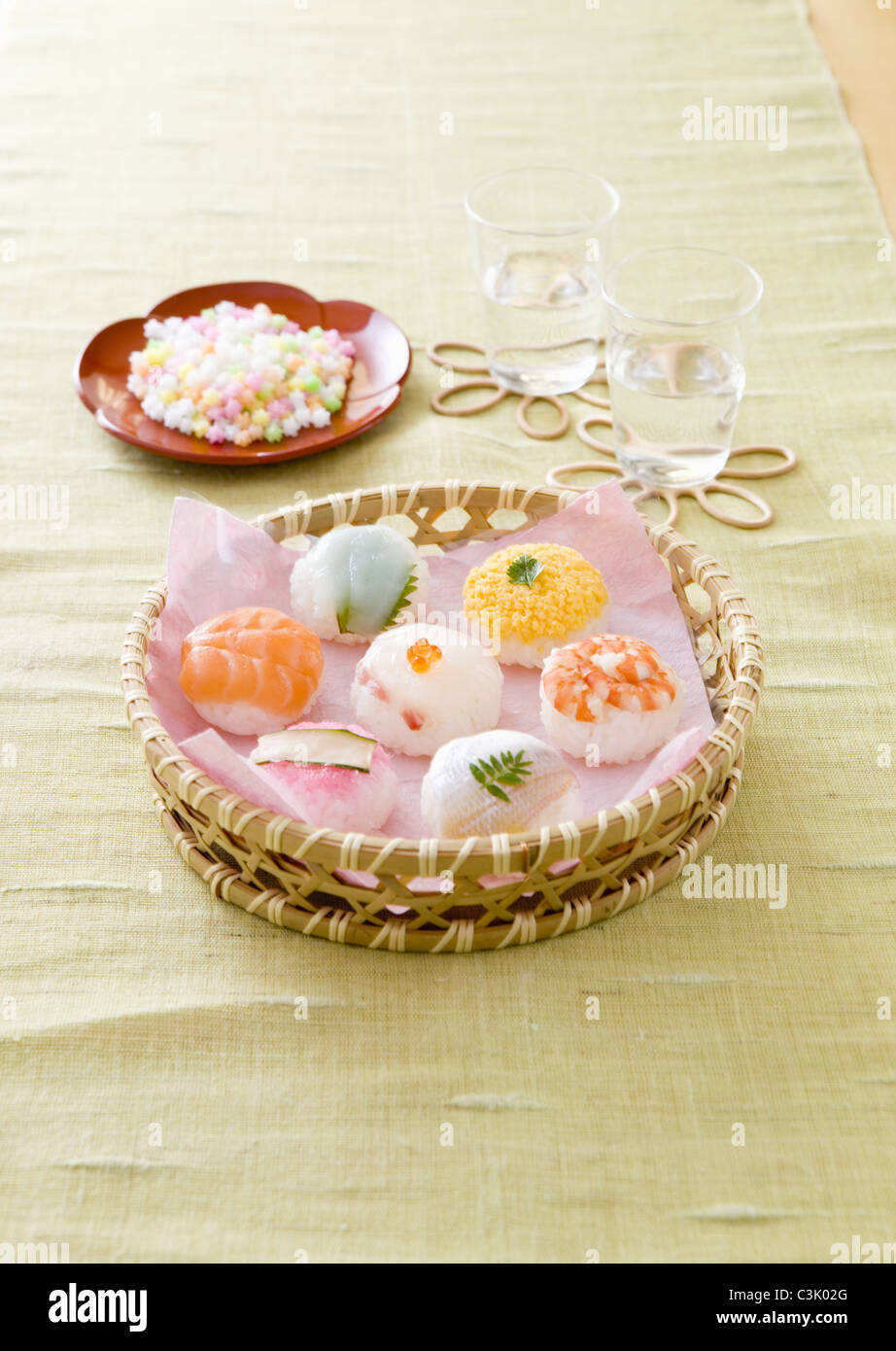 Temari sushi Foto Stock