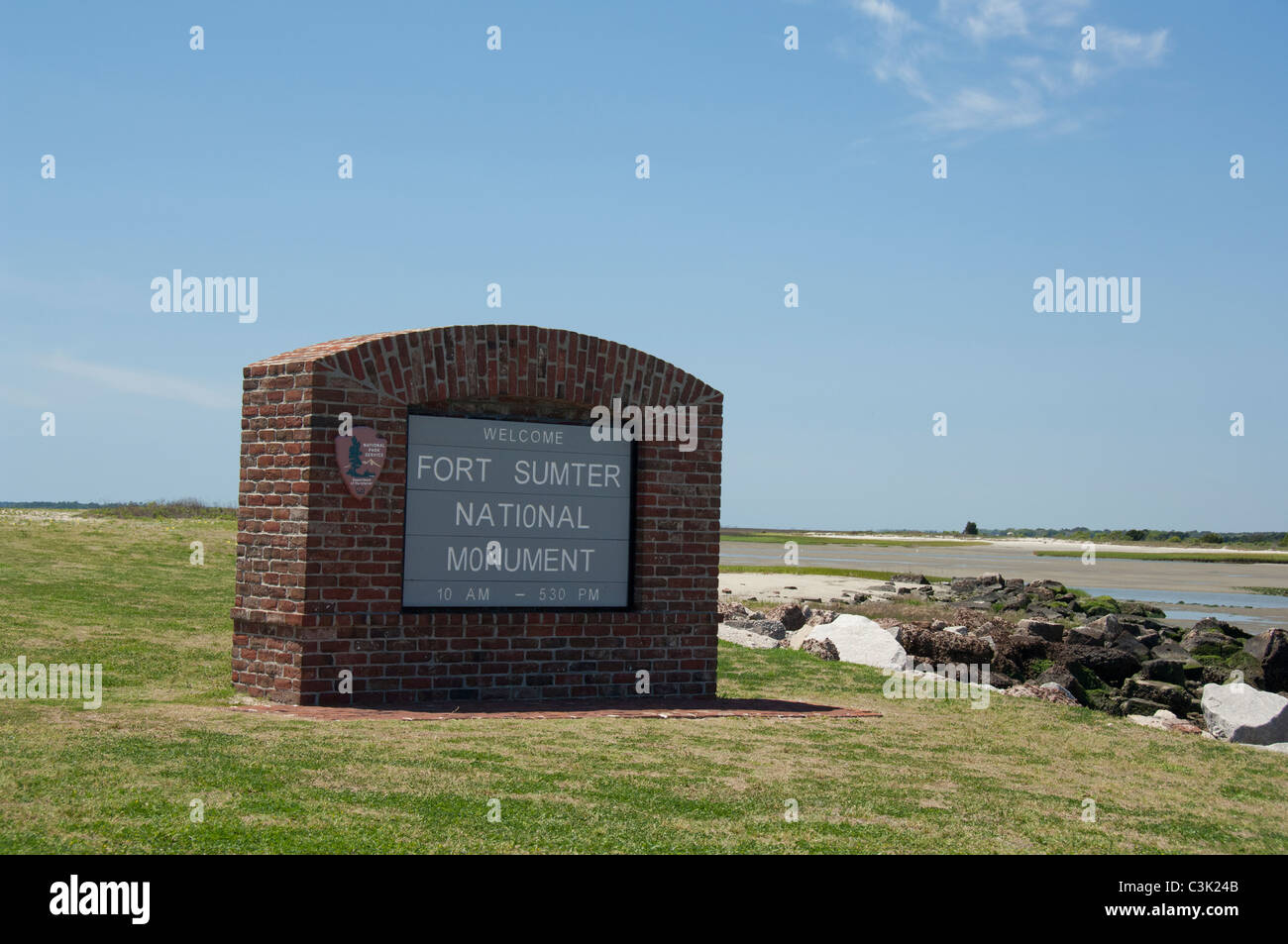 Carolina del Sud, Charleston, Fort Sumter monumento nazionale. Foto Stock