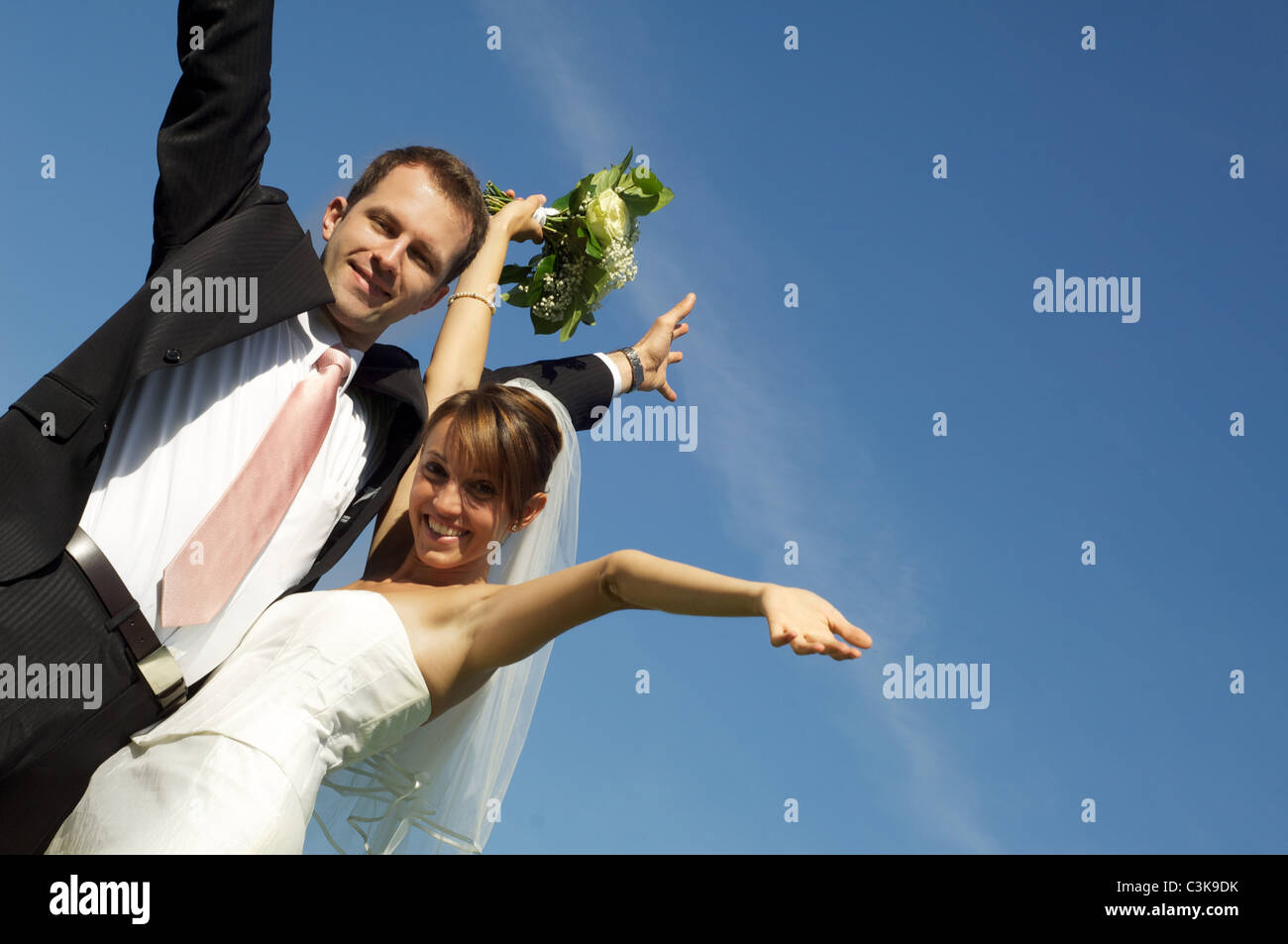 Sposa e sposo Foto Stock