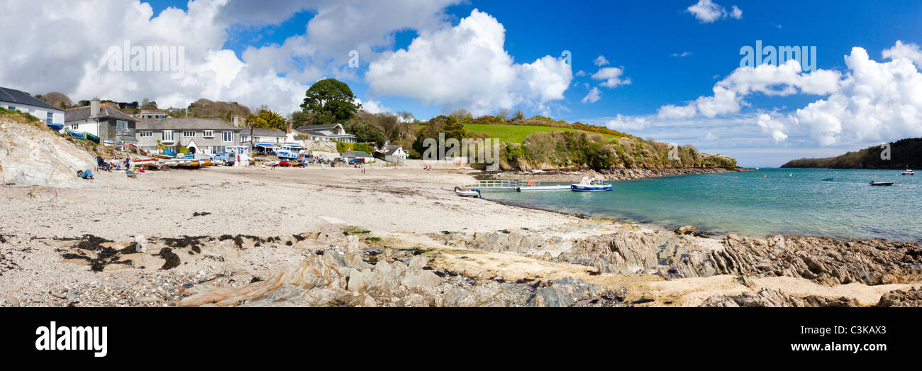Panoramica del passaggio Helford Cornwall Inghilterra REGNO UNITO Foto Stock