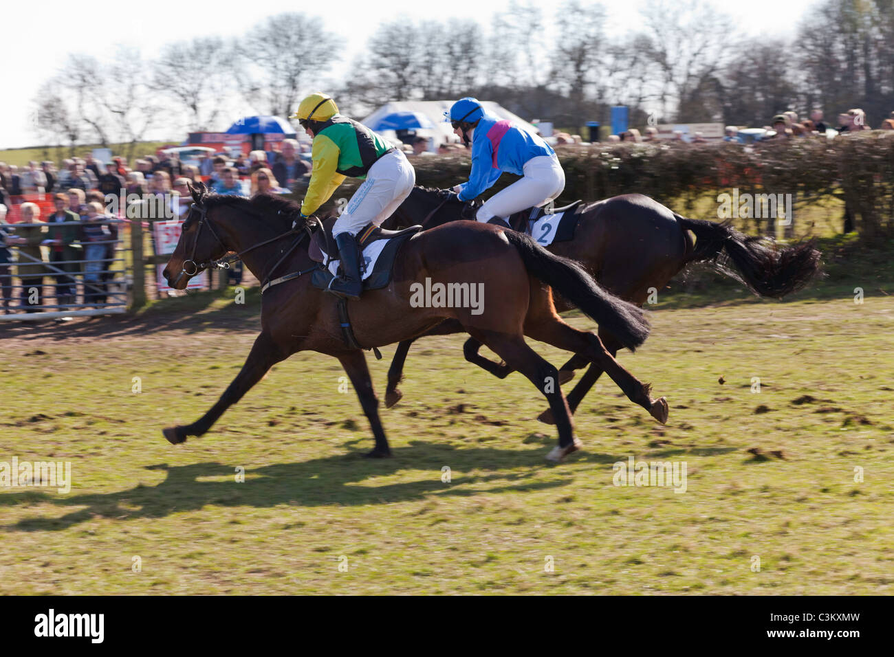 Fantini e piloti AL PUNTO A PUNTO HOWICK CHEPSTOW Wales UK Foto Stock