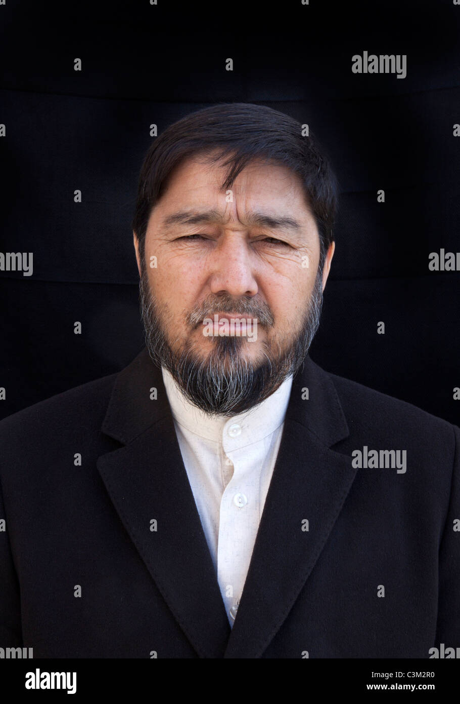 Amer Abdul Latif, ex governeur Kunduz, leader tribali di uzbeki a Kunduz Foto Stock