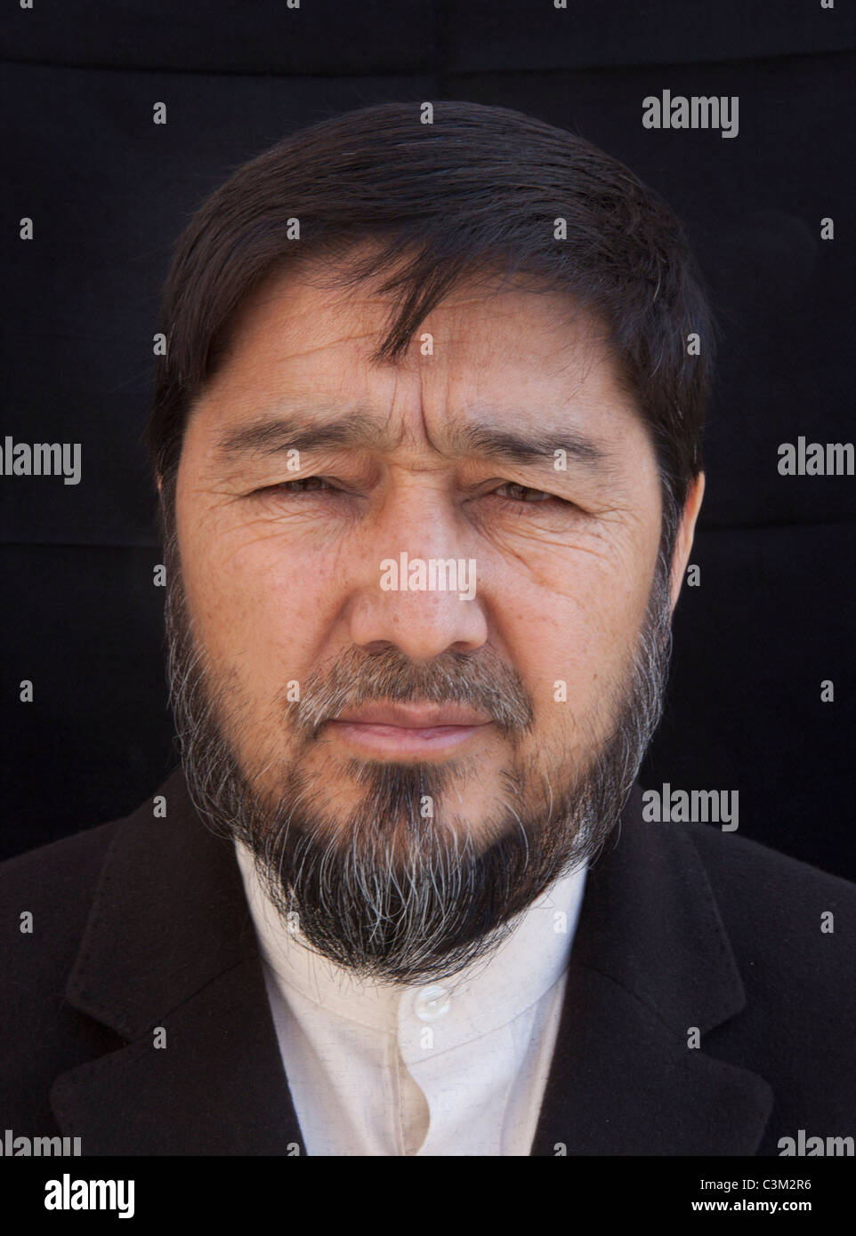 Amer Abdul Latif, ex governeur Kunduz, leader tribali di uzbeki a Kunduz Foto Stock