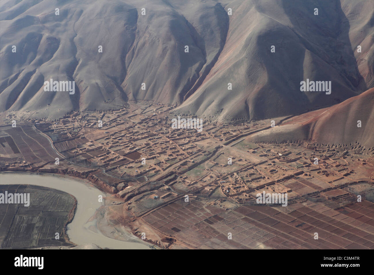 Vista aerea di Kunduz povince, Aghanistan Foto Stock