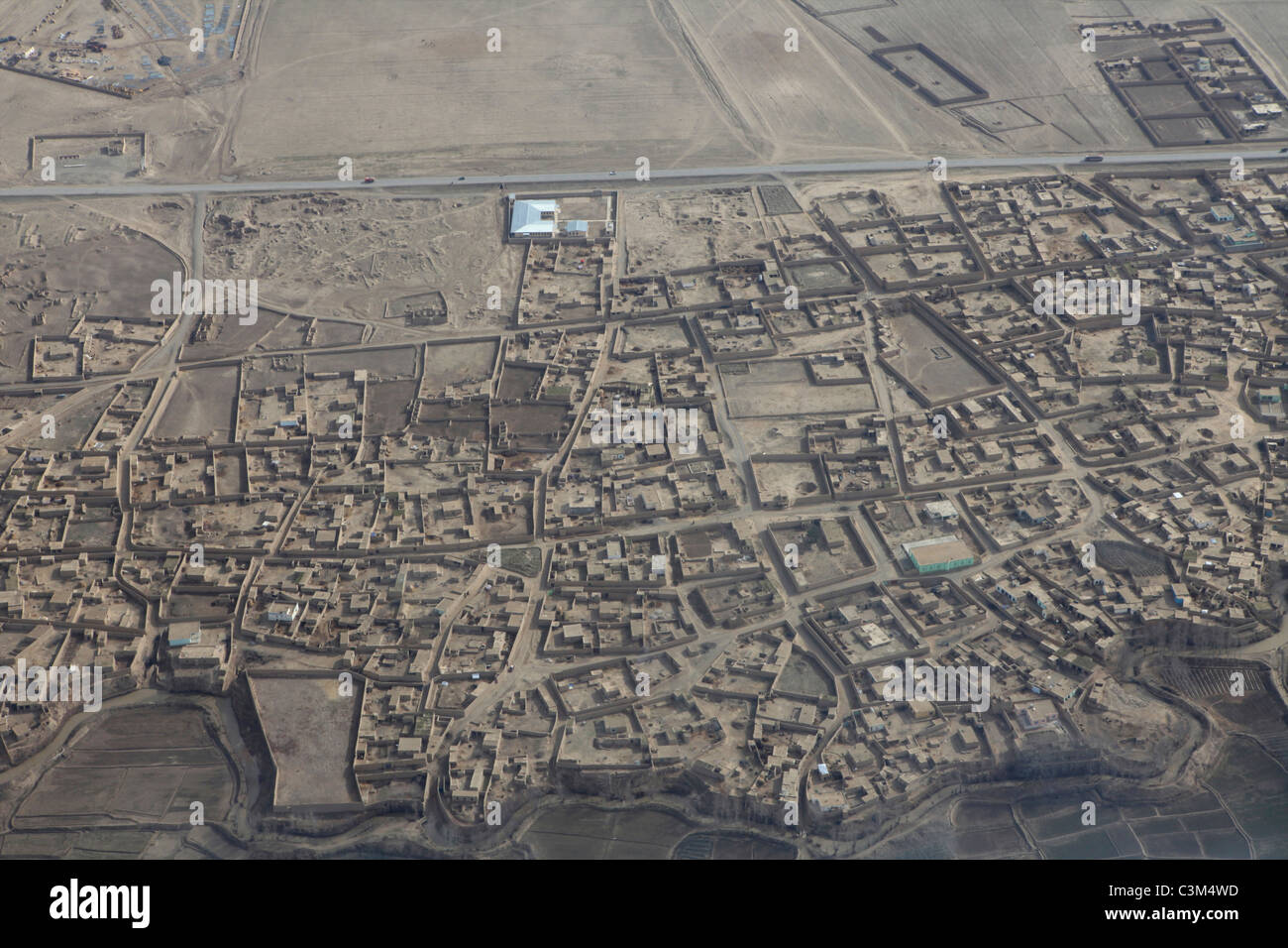 Vista aerea di Kunduz povince, Aghanistan Foto Stock