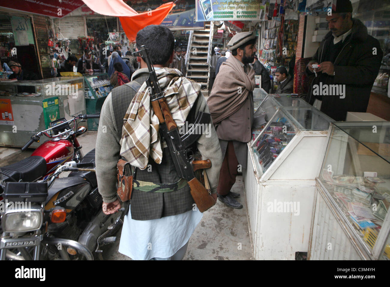 Milizia in Kunduz, Afghanistan Foto Stock