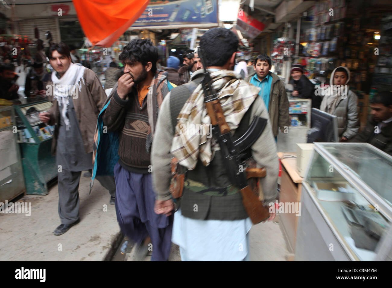 Milizia in Kunduz, Afghanistan Foto Stock