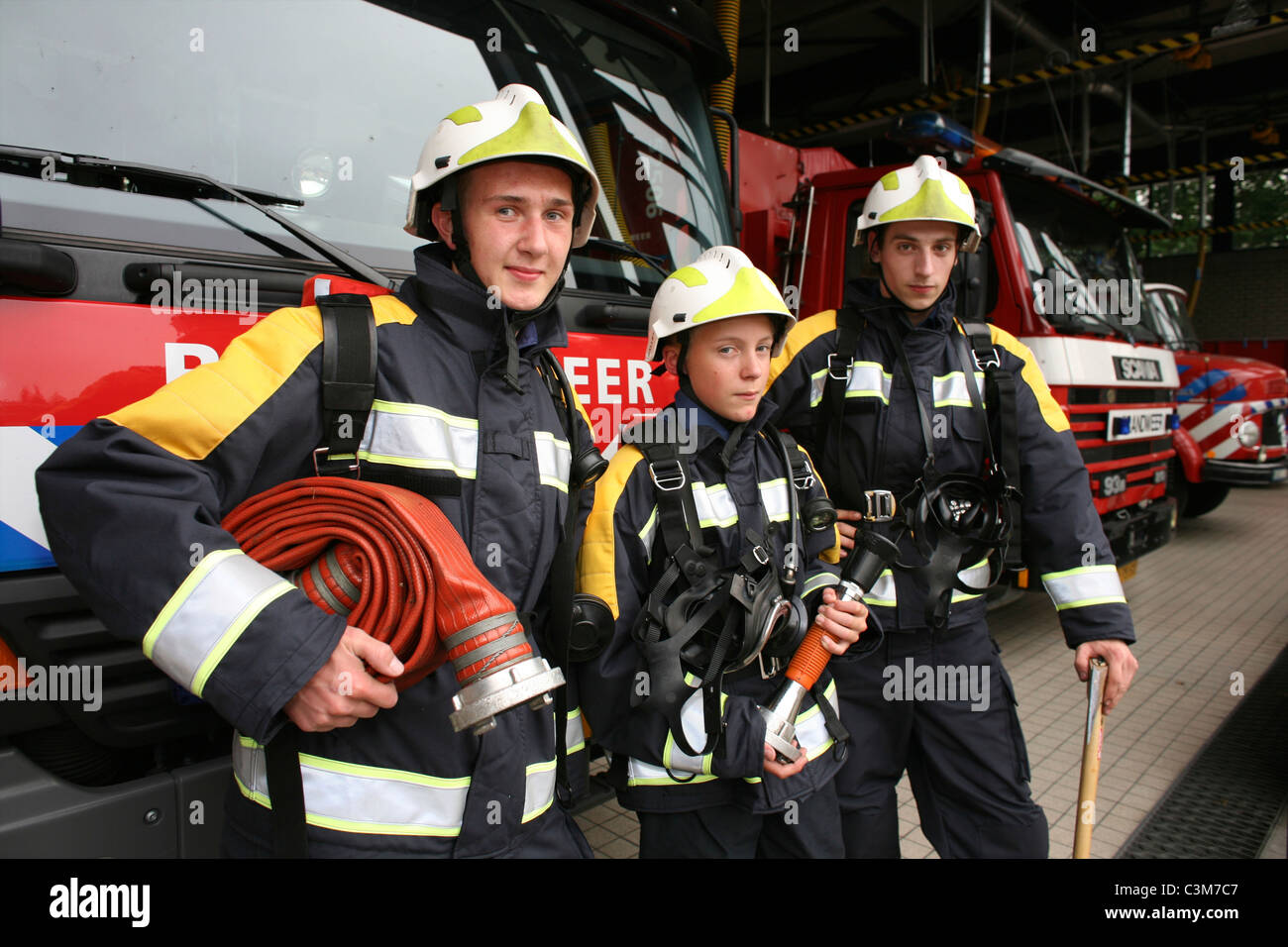 Il novellame di vigili del fuoco in Olanda Foto Stock