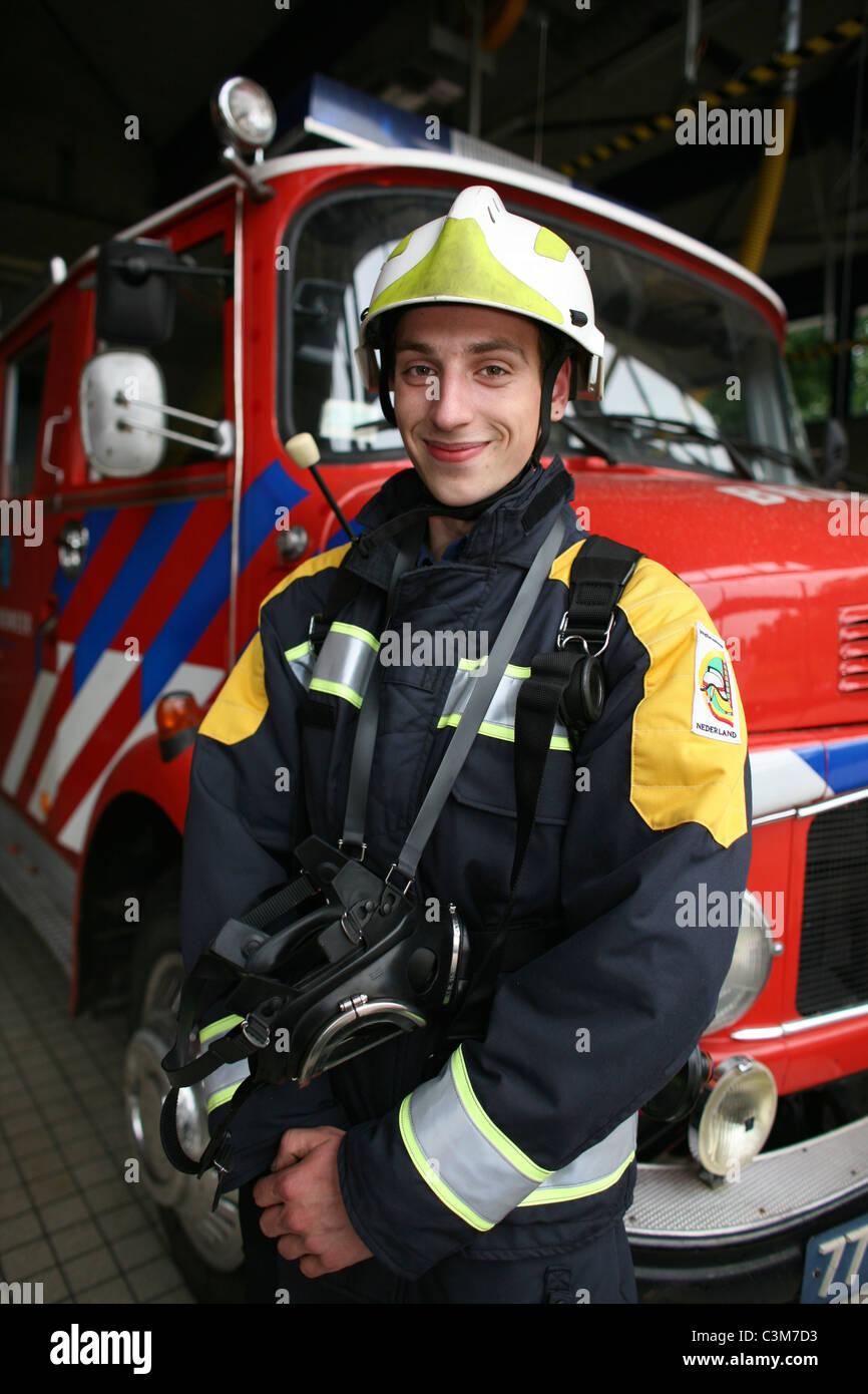 Il novellame di vigili del fuoco in Olanda Foto Stock