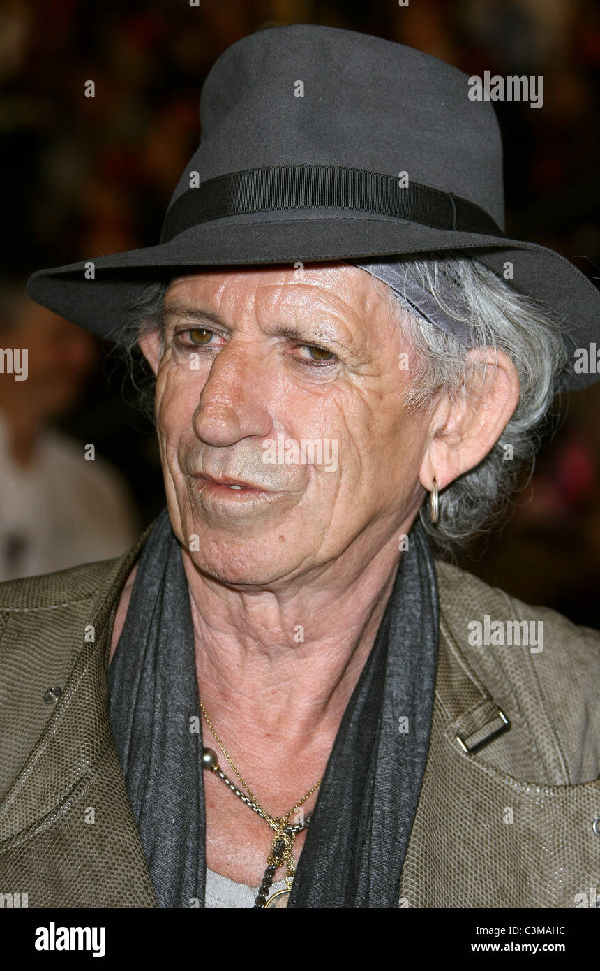 KEITH RICHARDS Pirati dei Caraibi: il forestiero maree. PREMIERE MONDIALE. WALT DISNEY PICTURES ANAHEIM LOS ANGELES CALIFORNI Foto Stock