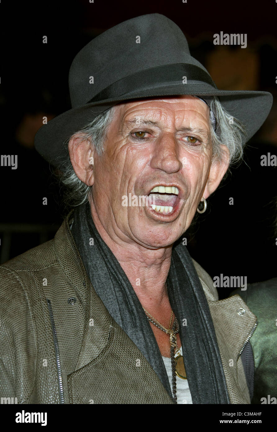 KEITH RICHARDS Pirati dei Caraibi: il forestiero maree. PREMIERE MONDIALE. WALT DISNEY PICTURES ANAHEIM LOS ANGELES CALIFORNI Foto Stock