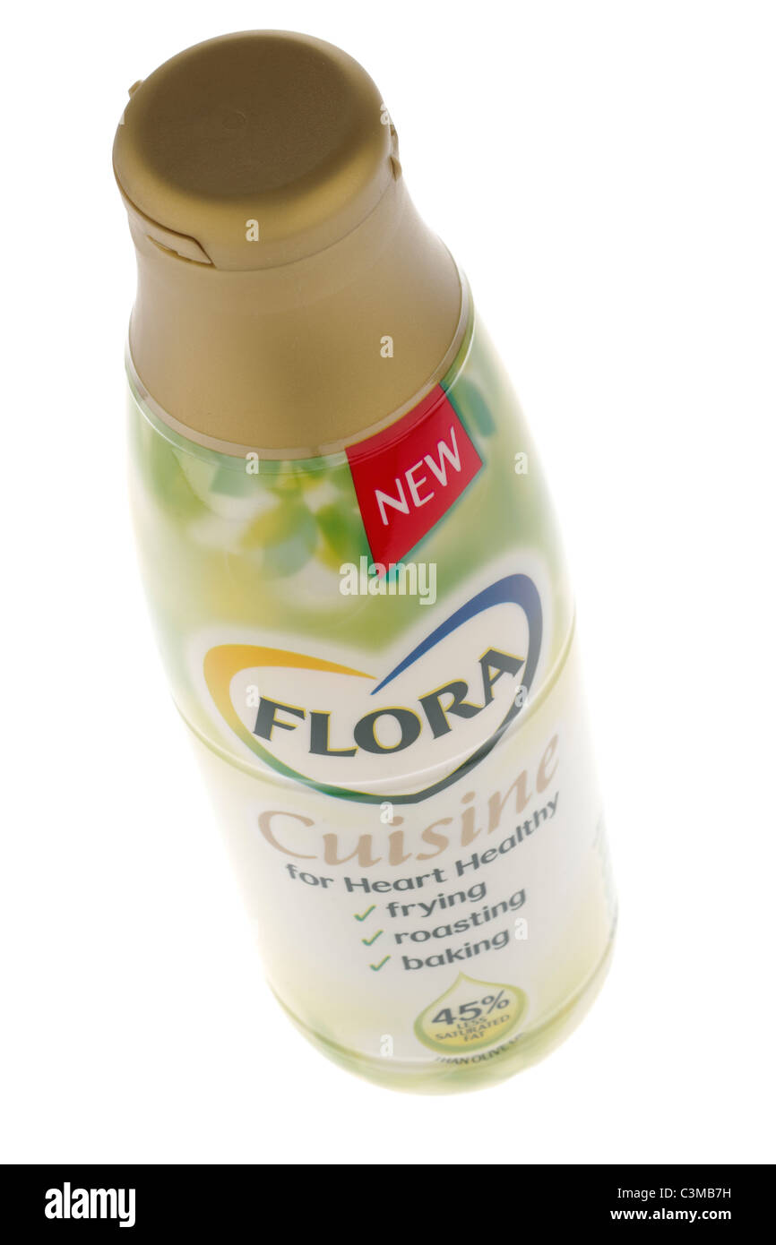 Contenitore di plastica con olio da cucina Flora Cuisine Foto Stock