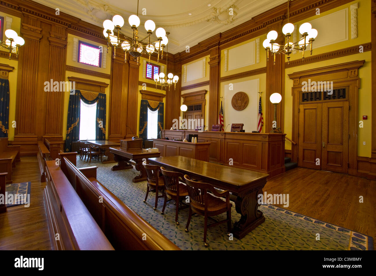 Edificio storico Courtroom corte di appello Portland Oregon Foto Stock