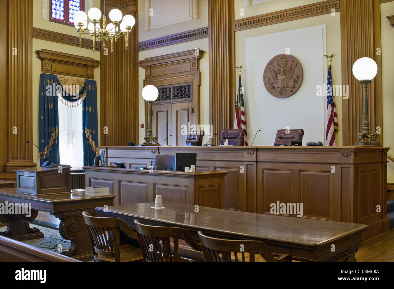 La Corte di Appello Courtroom in Pioneer Courthouse 2 Foto Stock