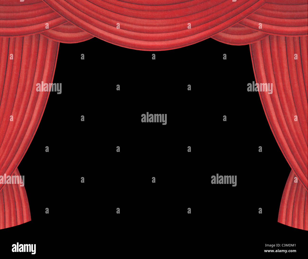 Teatro Tenda sfondo rosso Foto Stock