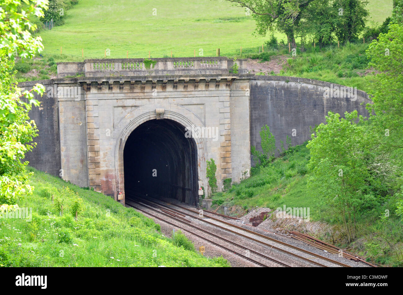 Il portale ovest del Tunnel di scatola Foto Stock