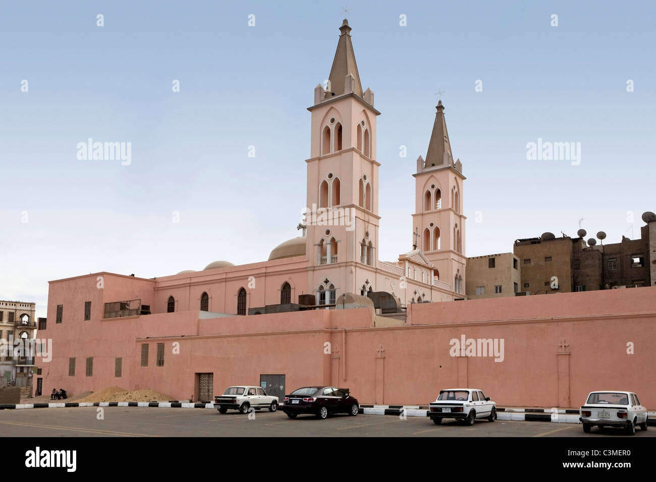 La Chiesa Copta Ortodossa nella città di Luxor, Egitto Foto Stock