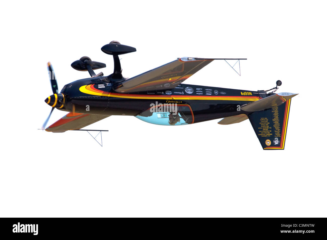Patty Wagstaffe battenti invertiti nella sua Extra velivolo acrobatico Foto Stock