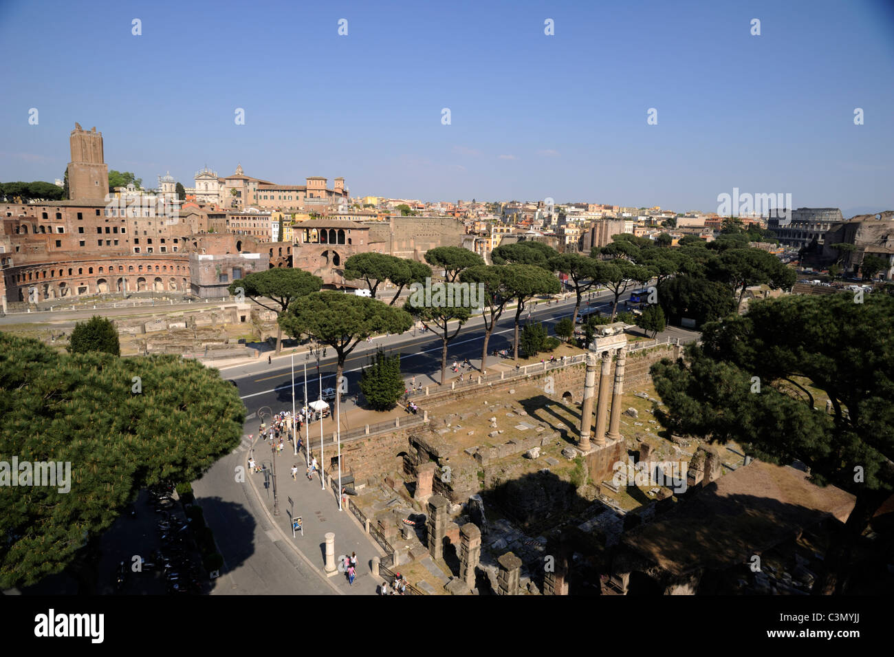 Italia, Roma, via dei fori Imperiali, via dei fori Imperiali Foto Stock
