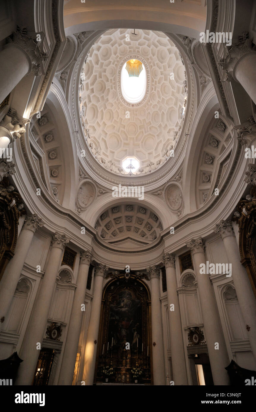 Italia, Roma, chiesa di San Carlo alle quattro Fontane, interno Foto Stock