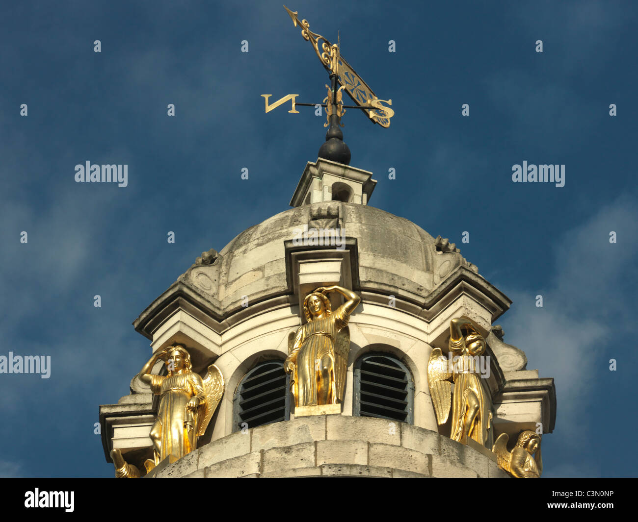 Londra Inghilterra St Marylebone Chiesa Parrocchiale Cupola e Weathervane Foto Stock