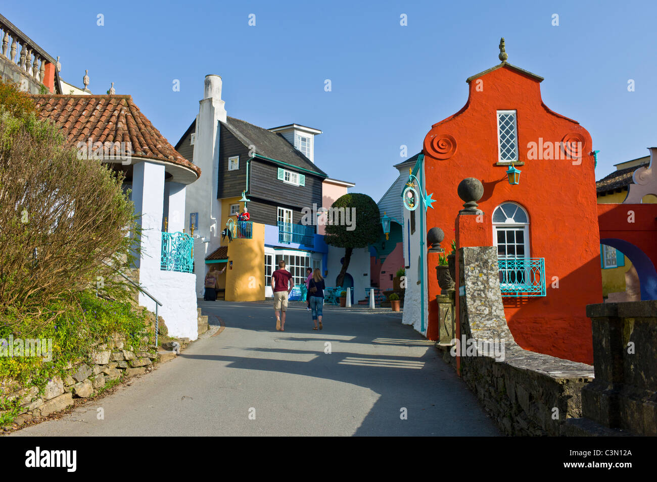 Portmerion village, Galles Foto Stock